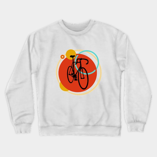 Retro Fixie 1 Crewneck Sweatshirt by Crooked Skull